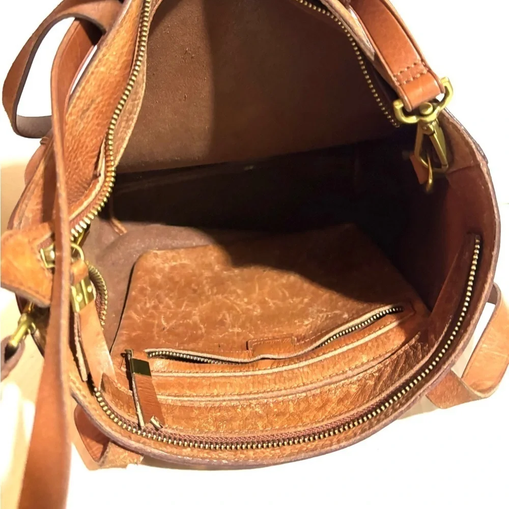 Madewell Elegan Tan Leather Tote Bag
